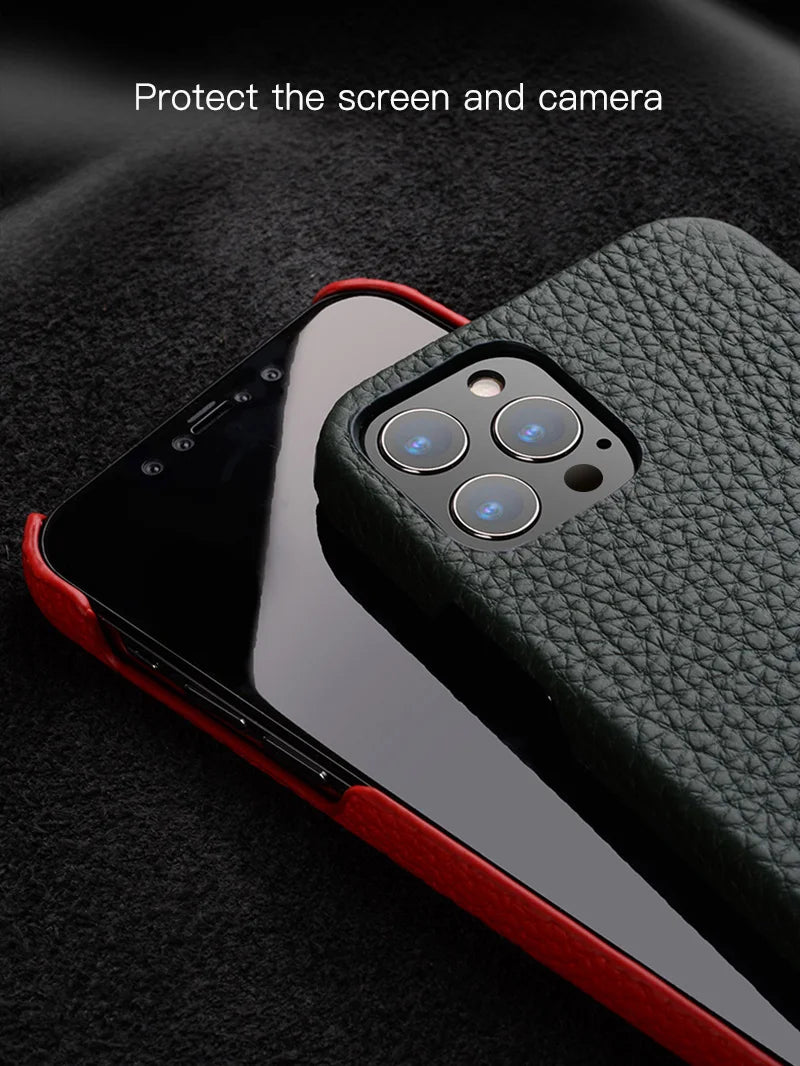 Premium Leather Case for iPhone Luxury Back Cover