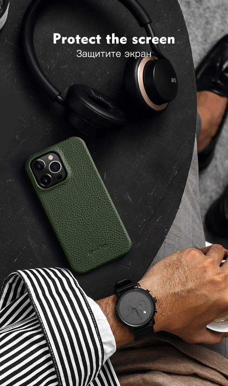 Premium Leather Case for iPhone Luxury Back Cover