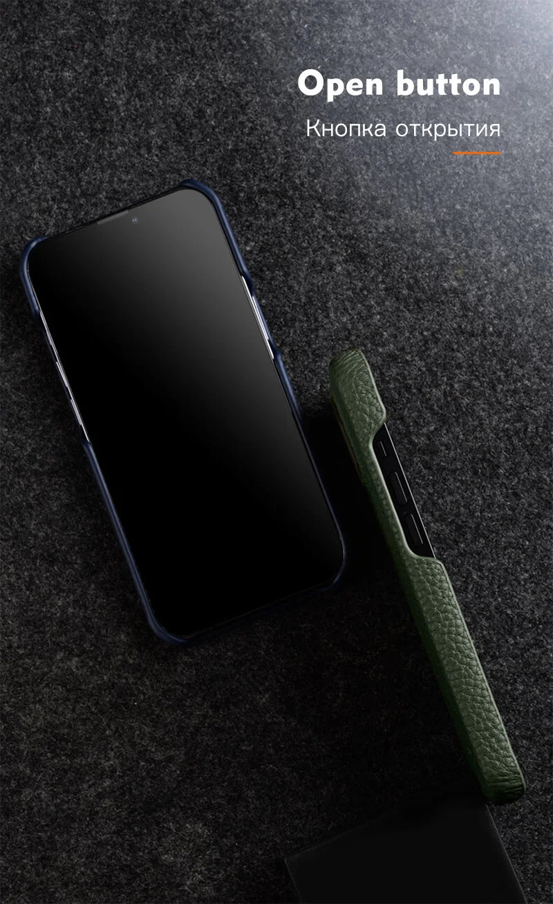 Premium Leather Case for iPhone Luxury Back Cover