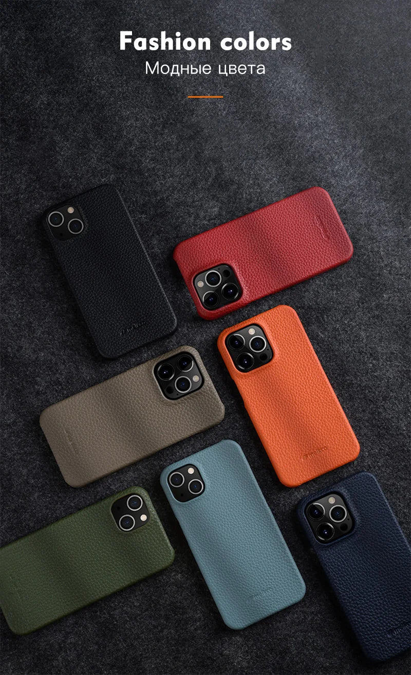 Premium Leather Case for iPhone Luxury Back Cover