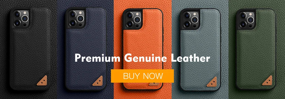 Premium Leather Case for iPhone Luxury Back Cover