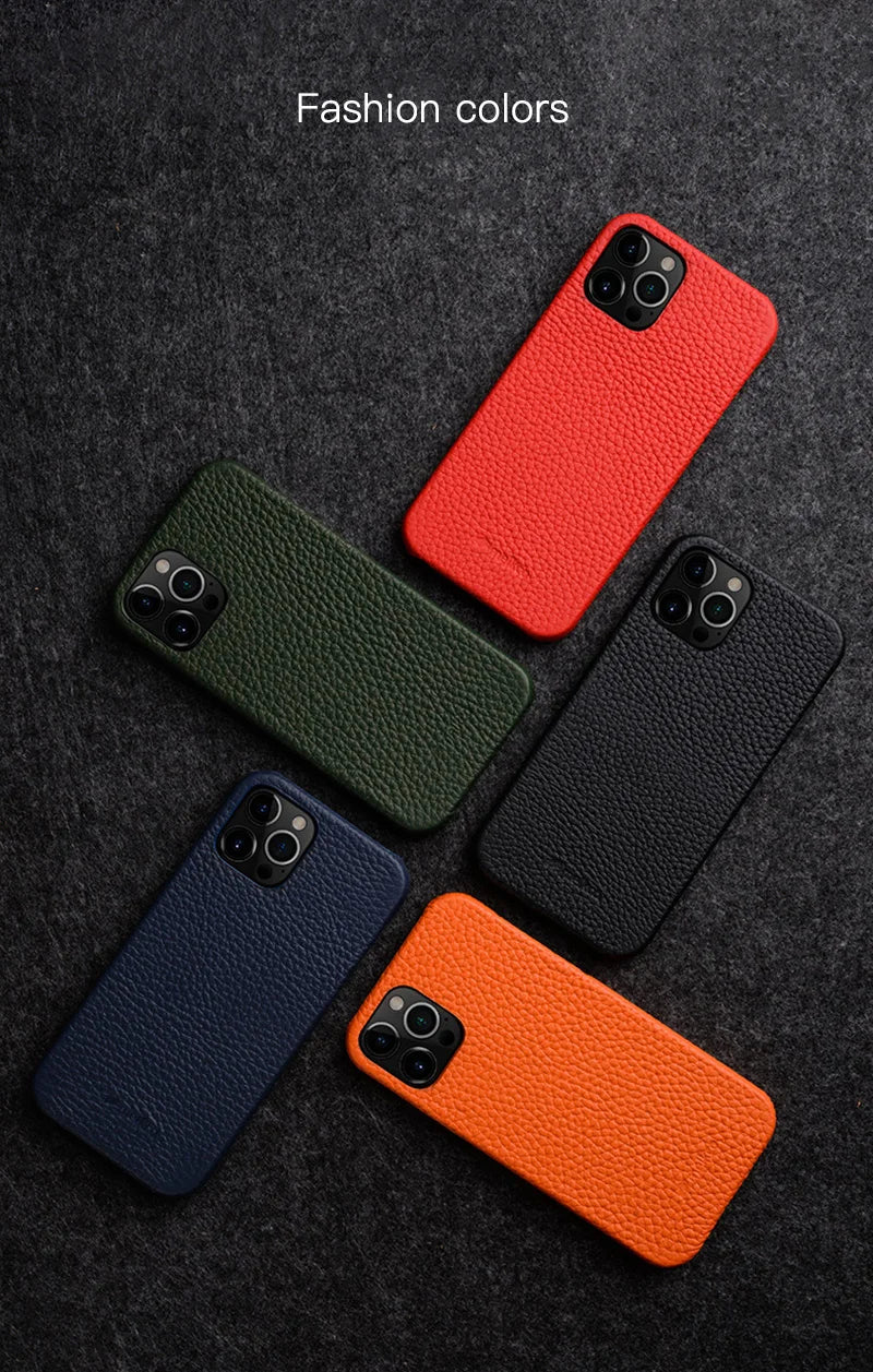 Premium Leather Case for iPhone Luxury Back Cover