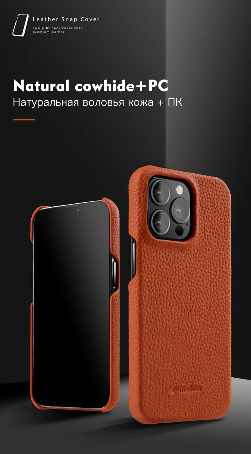 Premium Leather Case for iPhone Luxury Back Cover