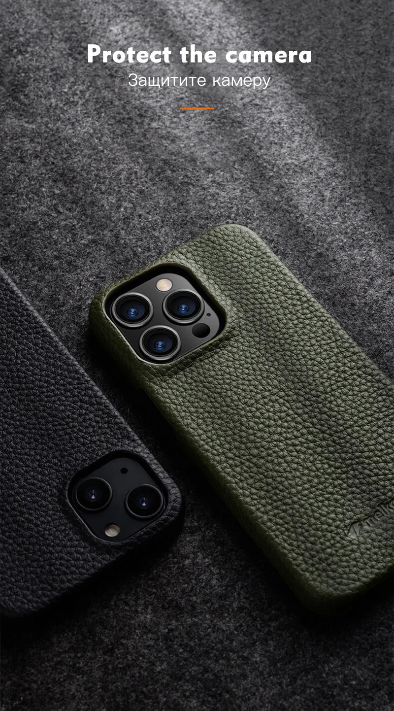 Premium Leather Case for iPhone Luxury Back Cover