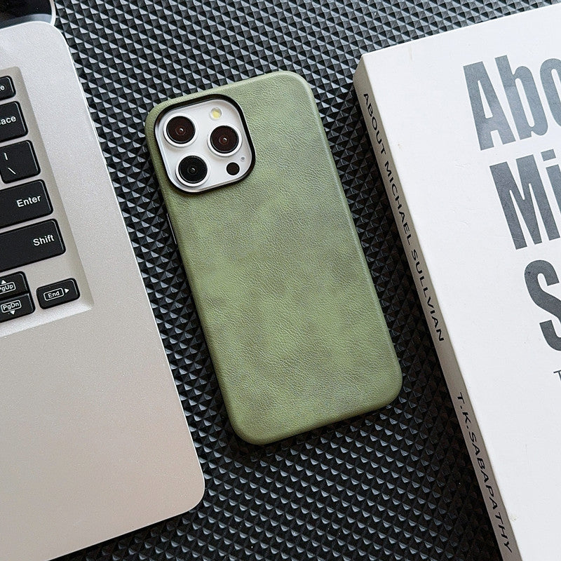 Retro Leather Magnetic Case for iPhone