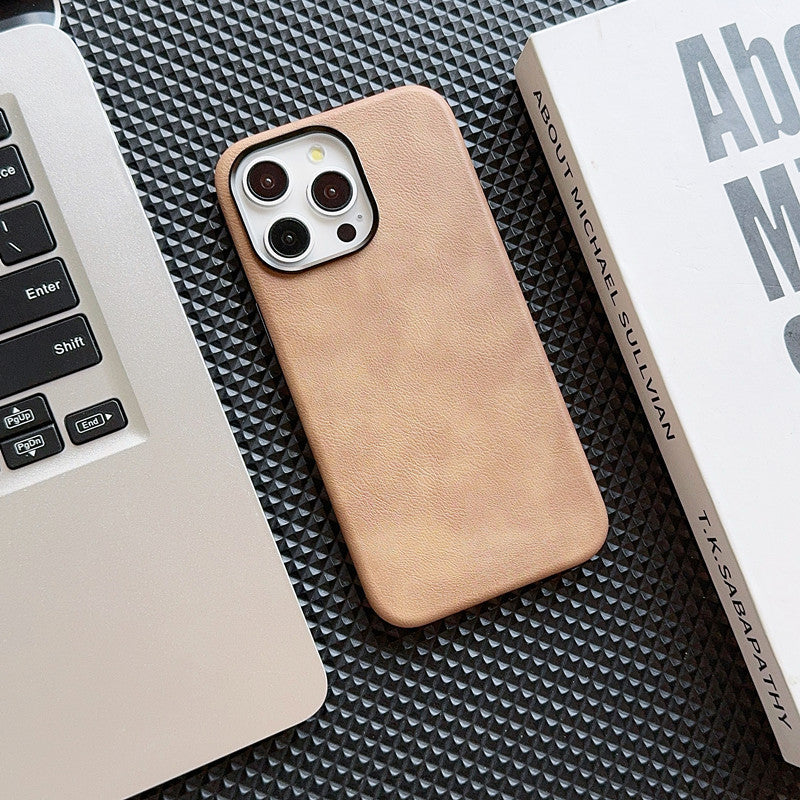 Retro Leather Magnetic Case for iPhone