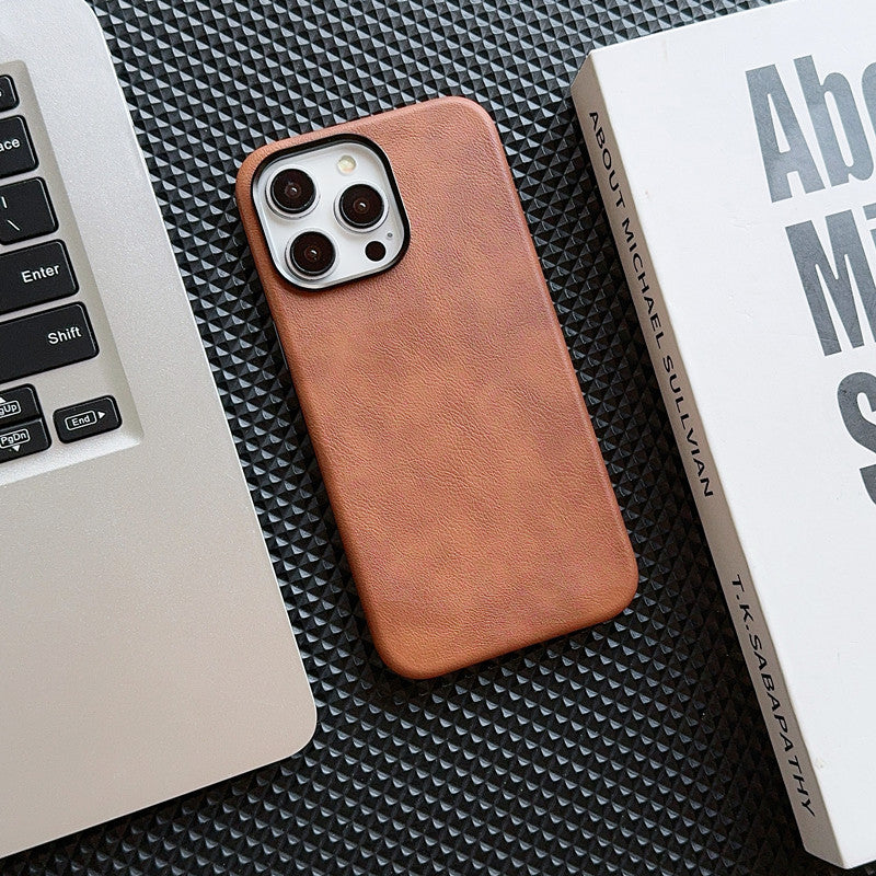 Retro Leather Magnetic Case for iPhone