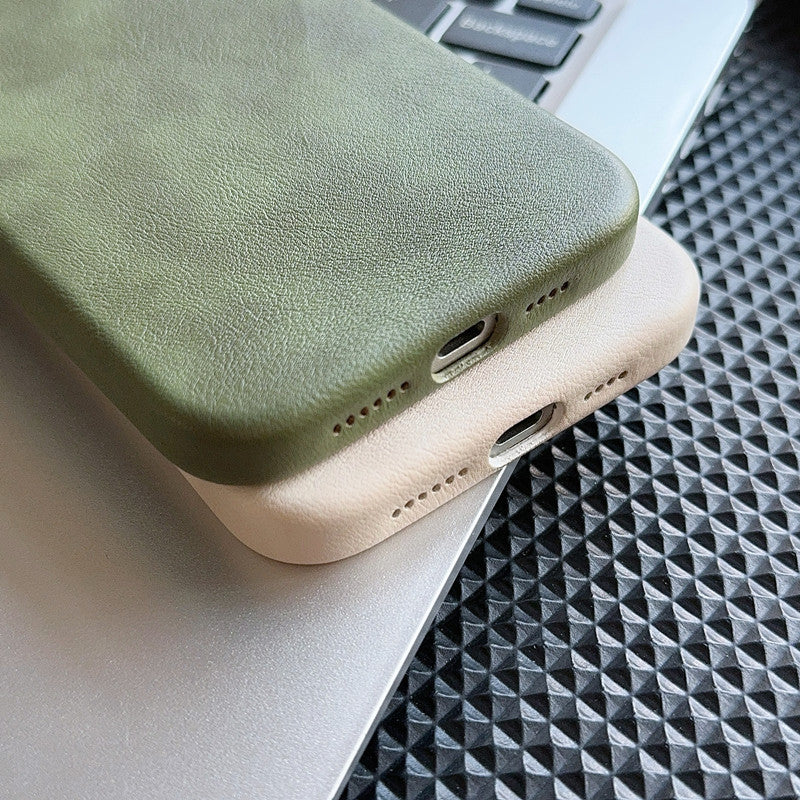 Retro Leather Magnetic Case for iPhone