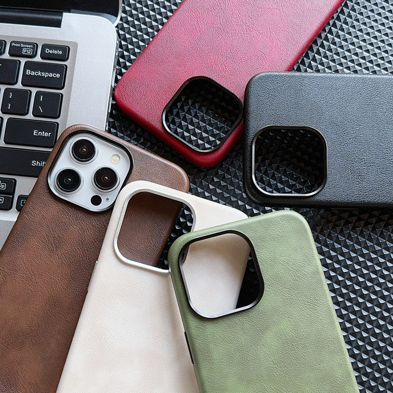 Retro Leather Magnetic Case for iPhone