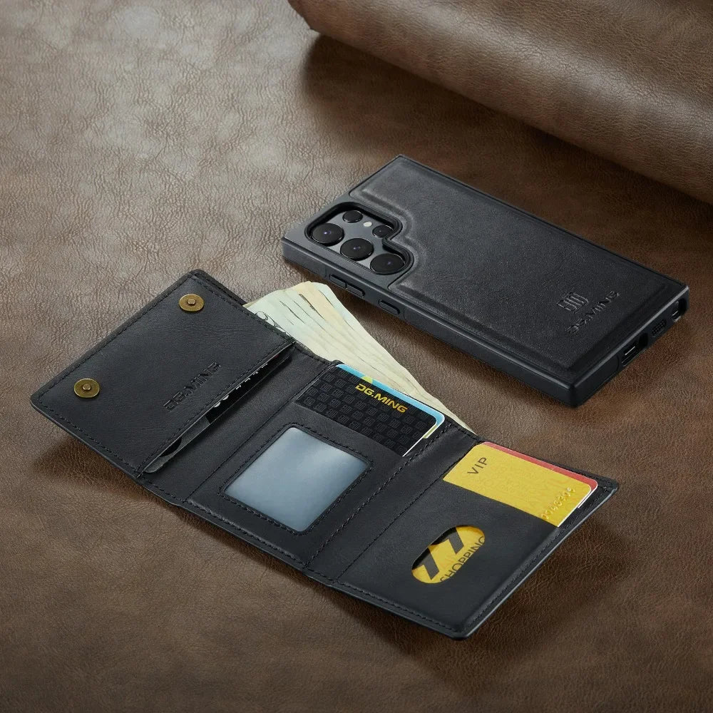 Detachable Magnetic Wallet Case with RFID for Samsung Galaxy