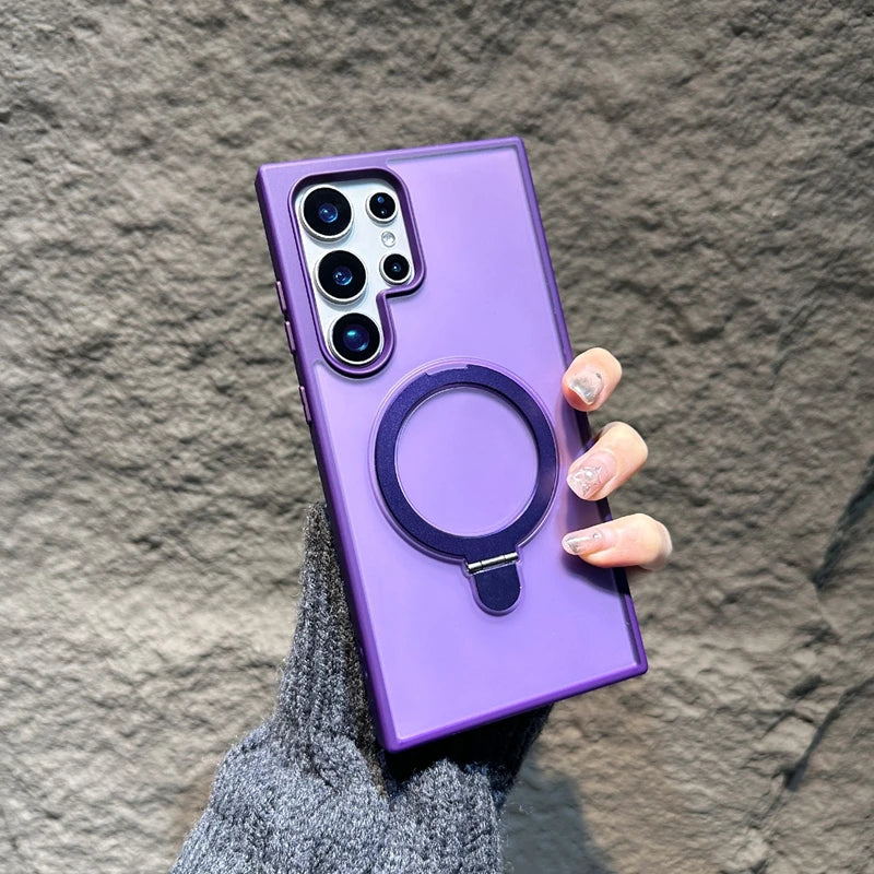 Luxury Rotate Grip Stand Magnetic Case for Samsung Galaxy