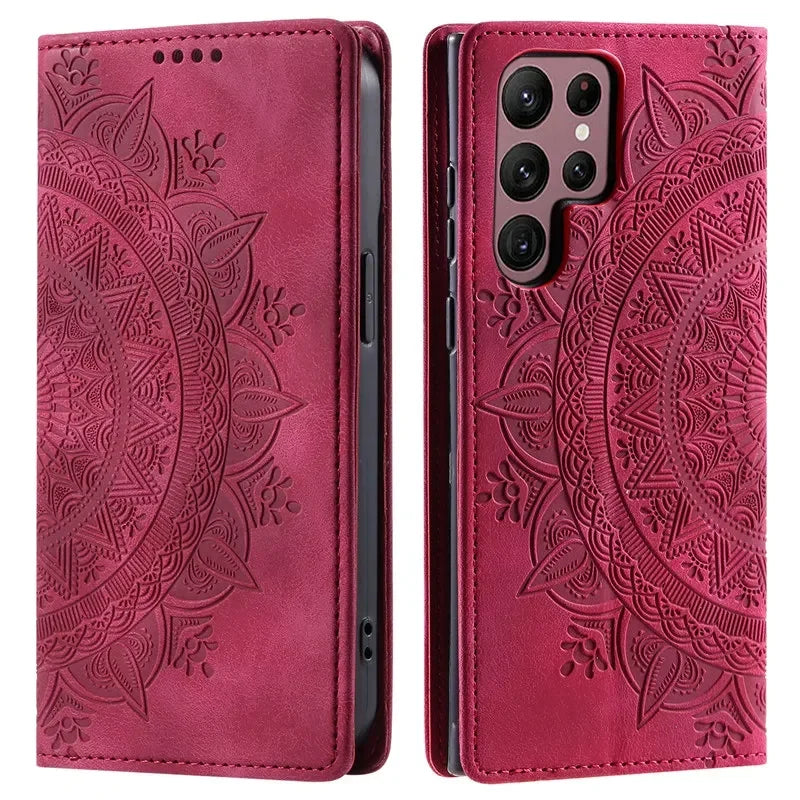 Magnetic Flip Leather Wallet Case for Samsung Galaxy