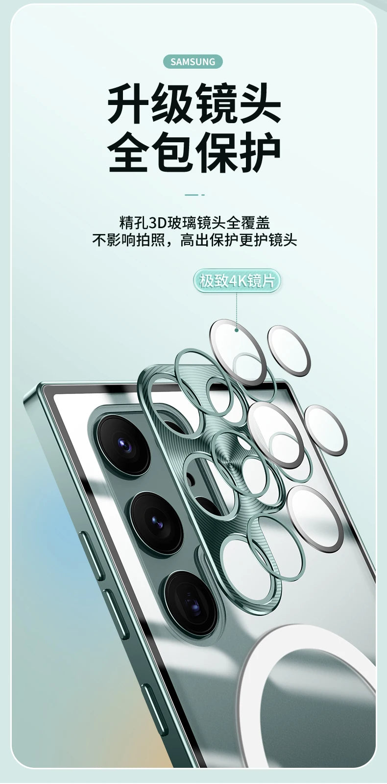 Metal Magnetic Magsafe Case for Samsung Galaxy