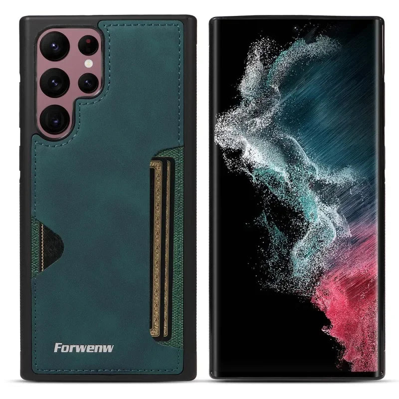 Retro Leather Card Slot Case for Samsung Galaxy Phones