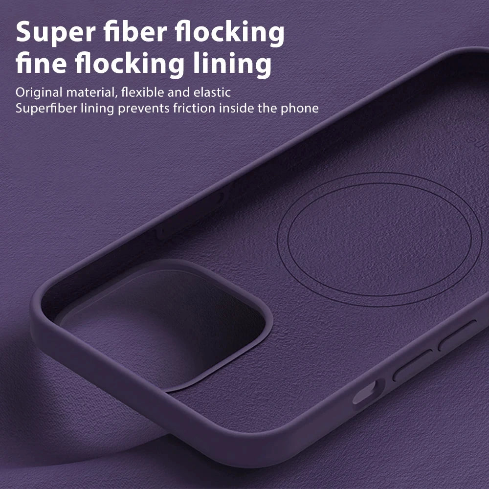 MagSafe Silicone Shockproof Case for iPhone with Wireless Charging
