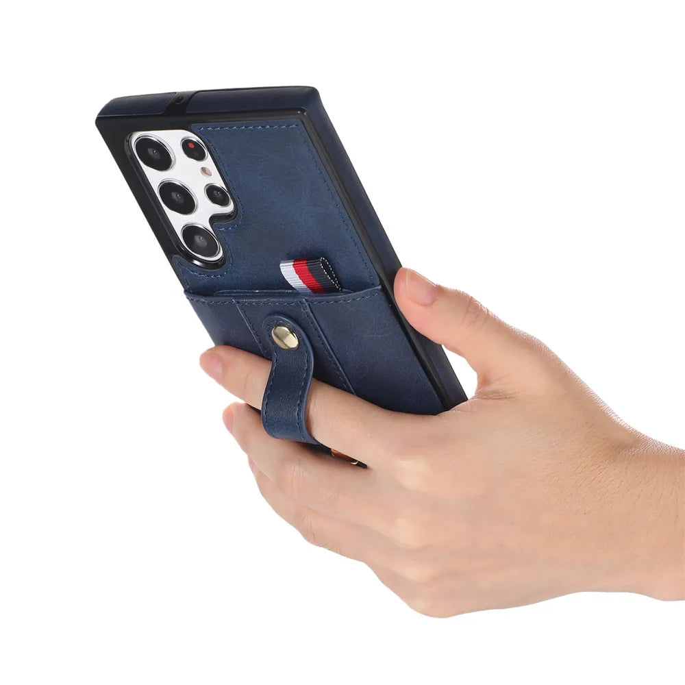 Luxury Leather Wallet Phone Case for Samsung Galaxy