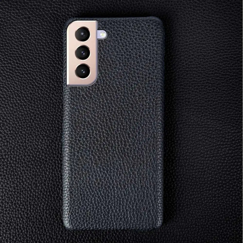 Genuine Leather Litchi Texture Phone Case for Samsung