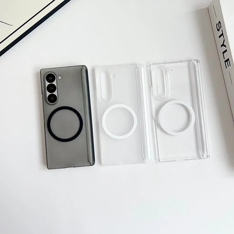 Magsafe Matte Magnetic Case with Hinge Protection for Galaxy Z Fold