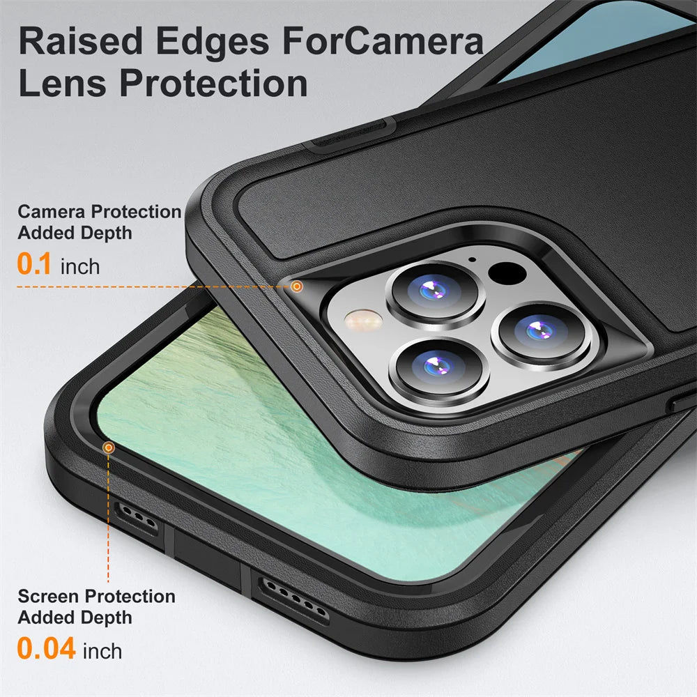 Rugged Shockproof Full Cover Case for iPhone Heavy Duty Protection