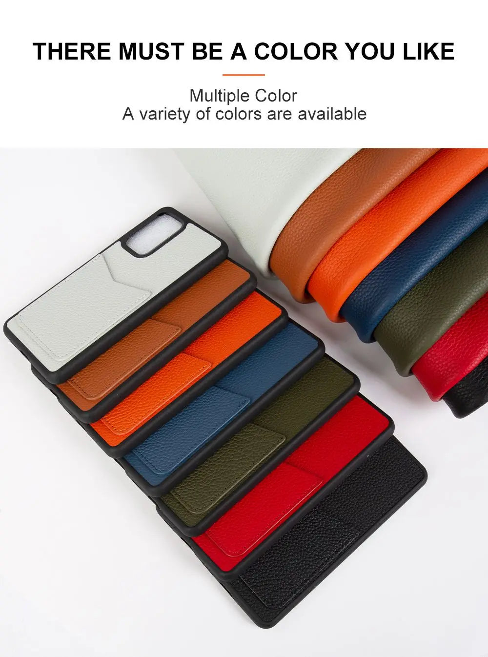 Genuine Leather Card Holder Case for Samsung Galaxy