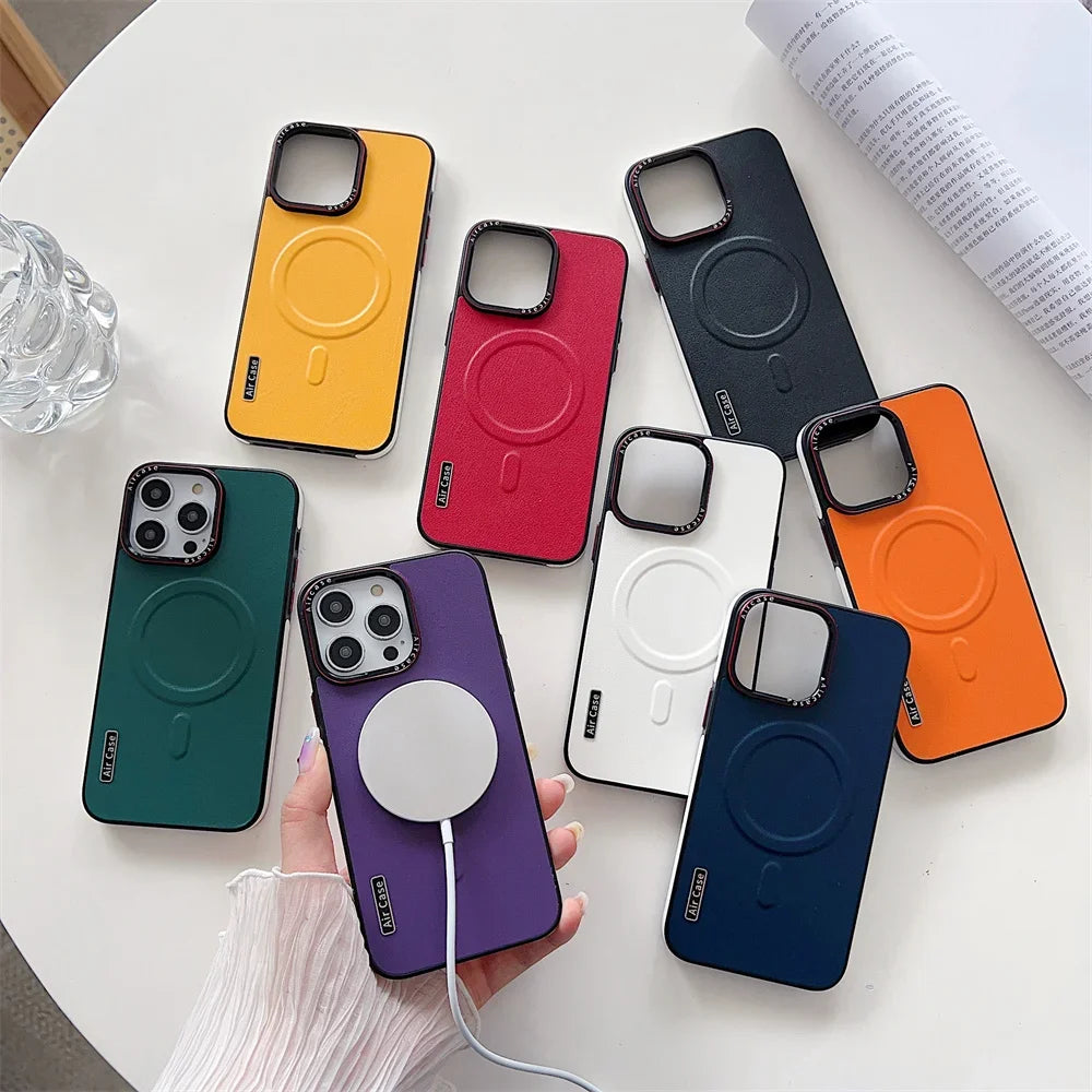 Luxury Leather MagSafe Case for iPhone - CaseifyTrend