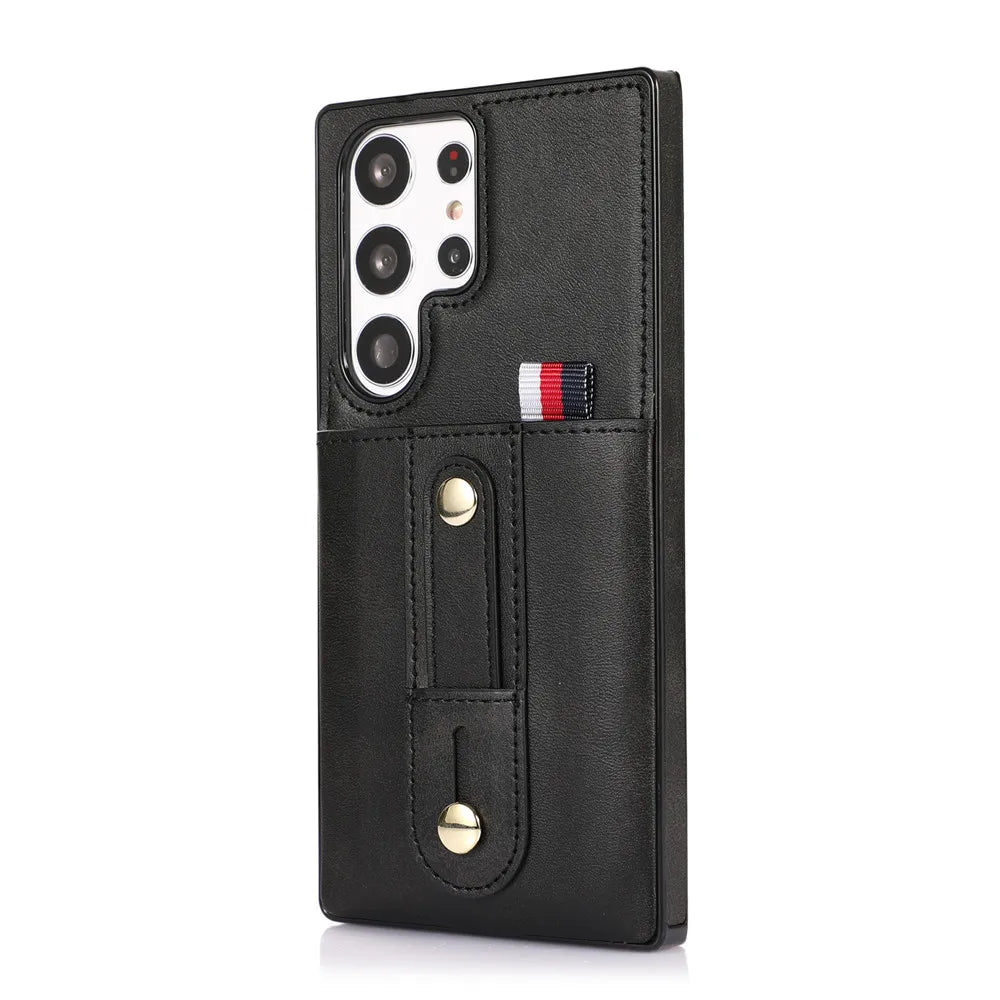 Luxury Leather Wallet Phone Case for Samsung Galaxy