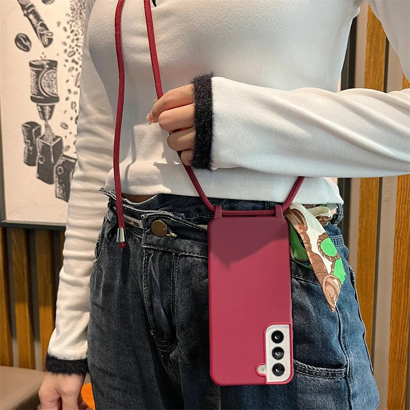 Crossbody Lanyard Strap Case for Samsung Galaxy