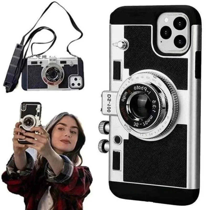 Emily In Paris 3D Retro Camera Leather Case - CaseifyTrend