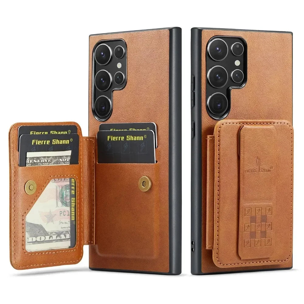 RFID Blocking Wallet Case with Card Holder for Galaxy