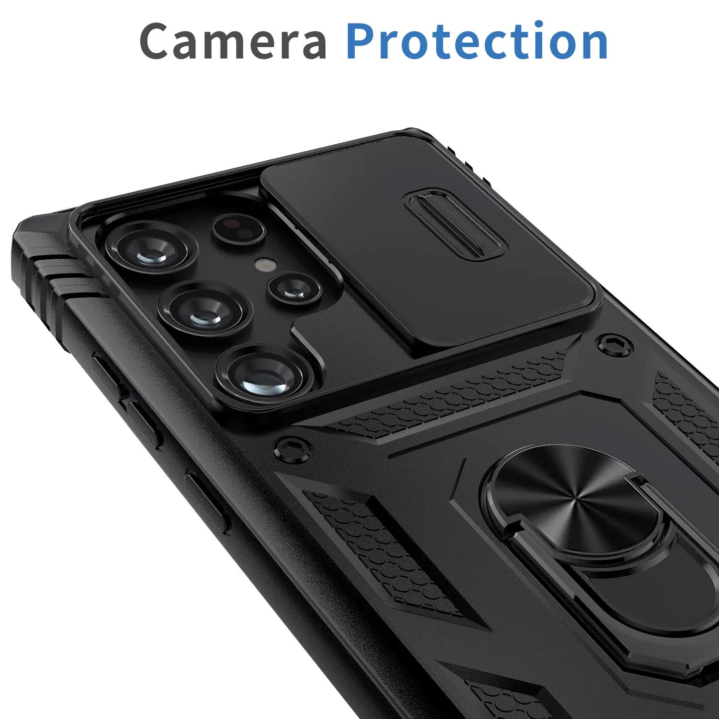 Samsung S22 Ring Kickstand Card Slot Shockproof Case
