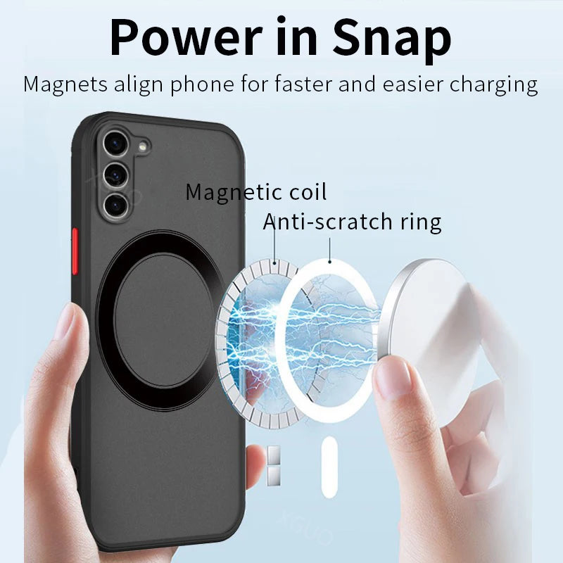 Matte Magnetic Wireless Case for Samsung Galaxy - CaseifyTrend