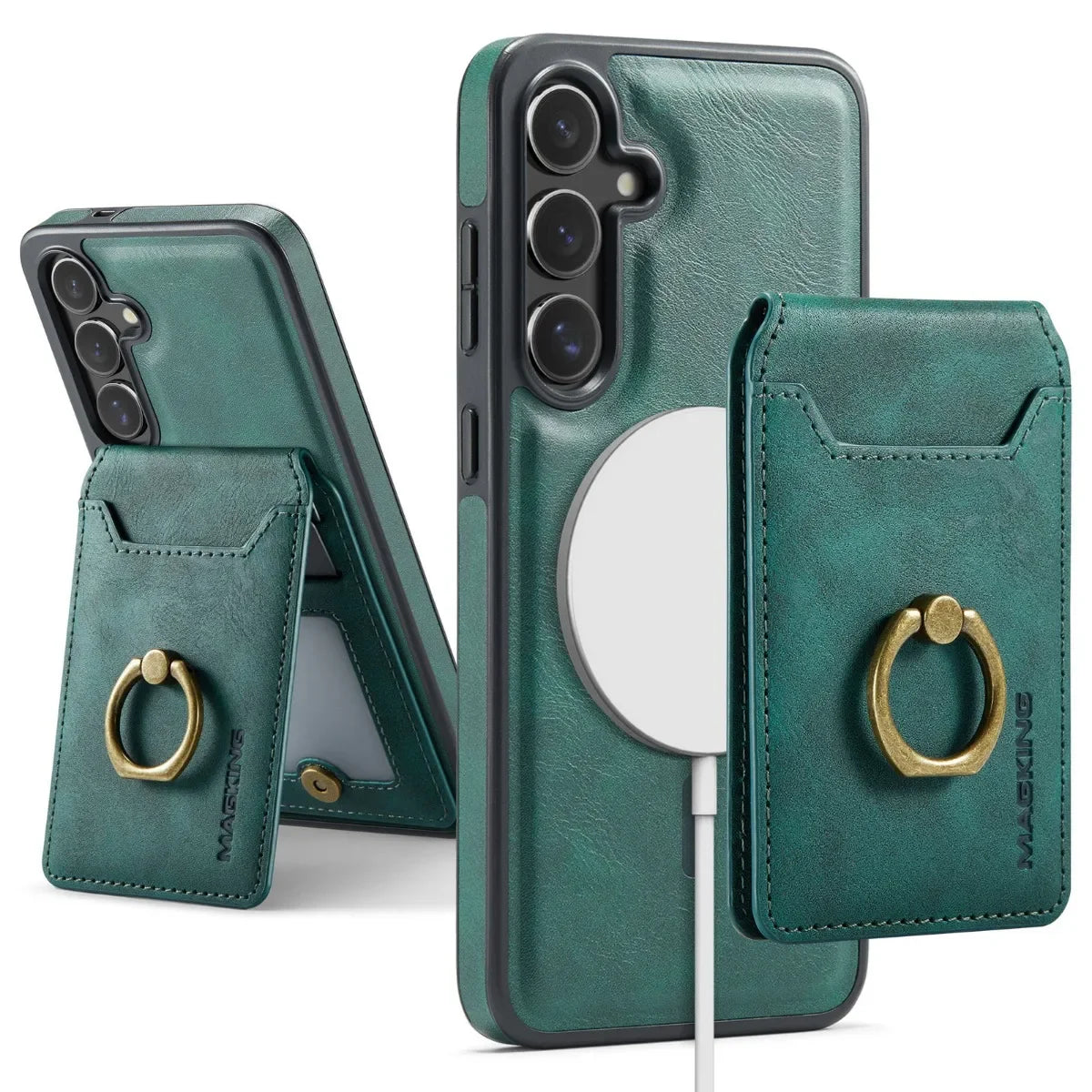 Magnetic Leather Phone Case with Card Holder for Samsung