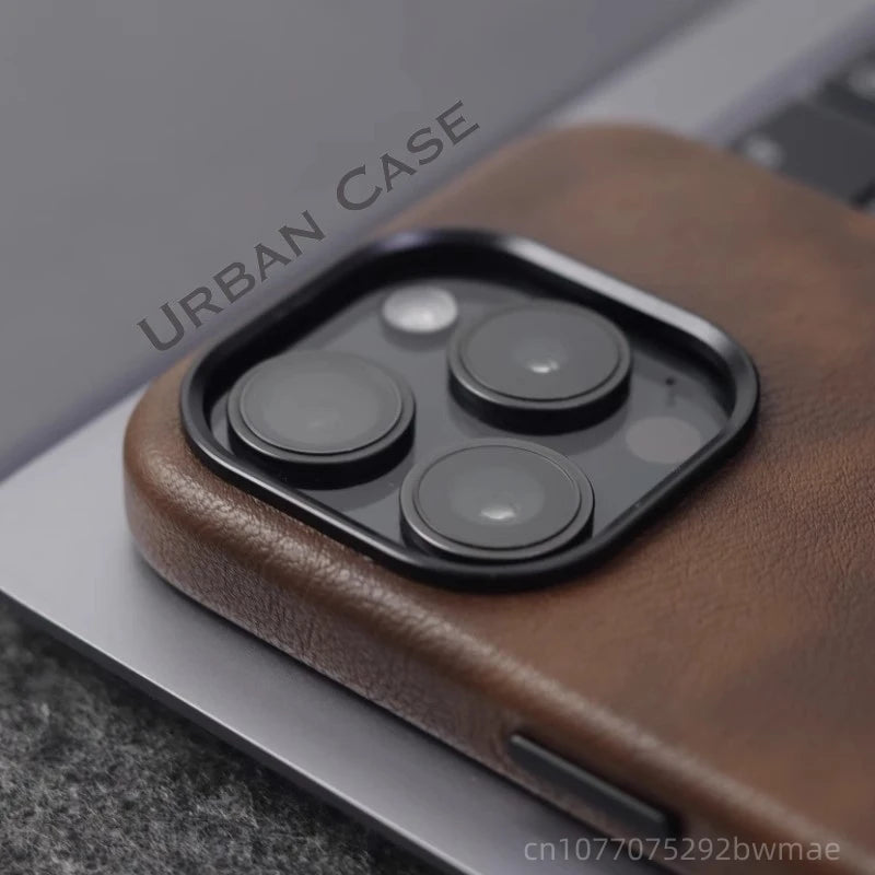 Retro Leather Magnetic Case for iPhone