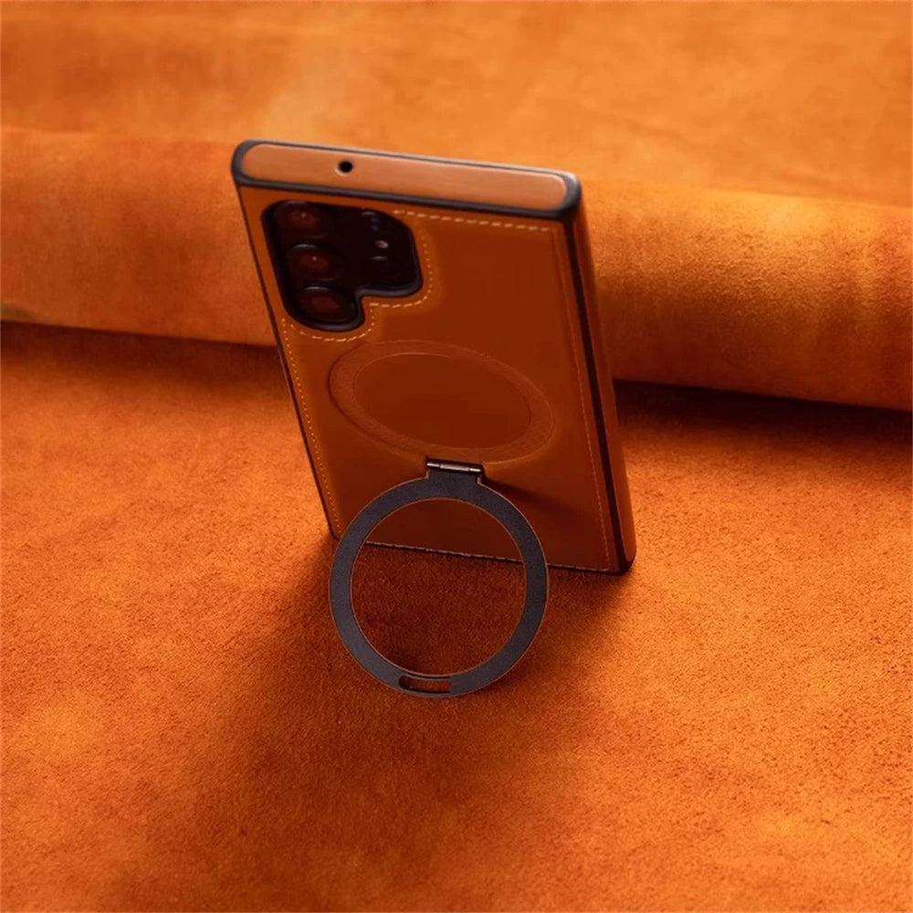 Business Retro Leather Magnetic Case for Samsung Galaxy - CaseifyTrend