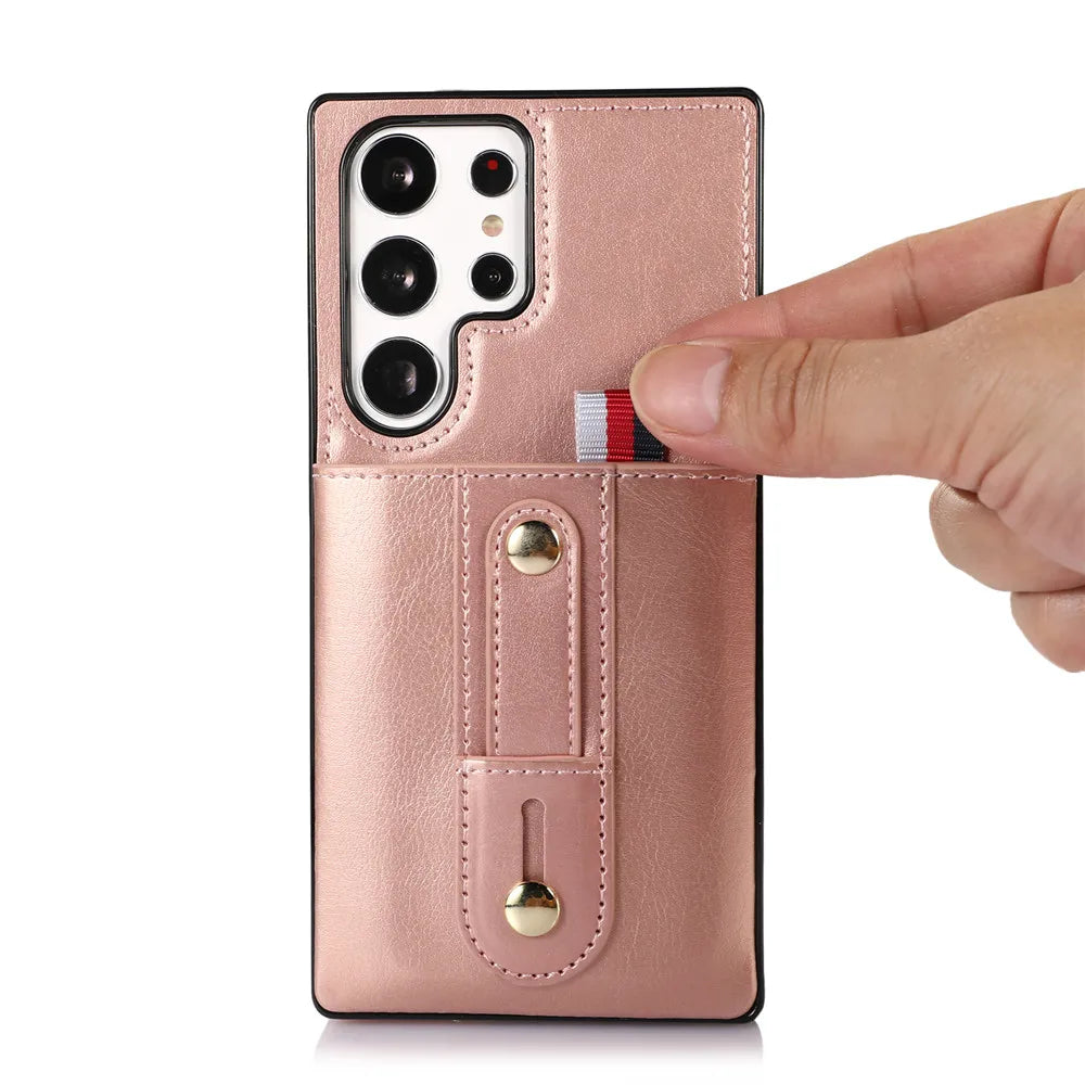 Luxury Leather Wallet Phone Case for Samsung Galaxy