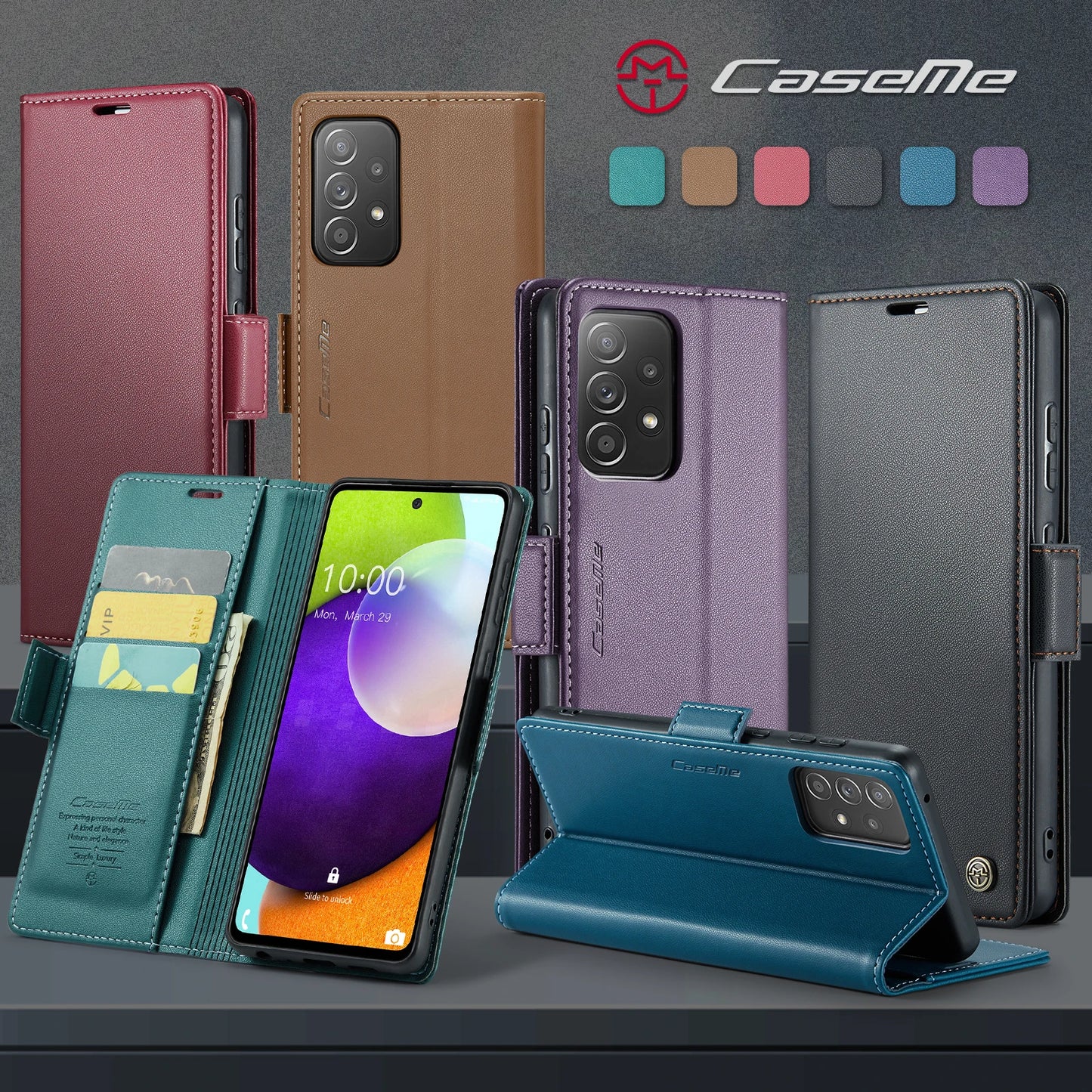 Luxury Leather Wallet Flip Case for Samsung Galaxy Series