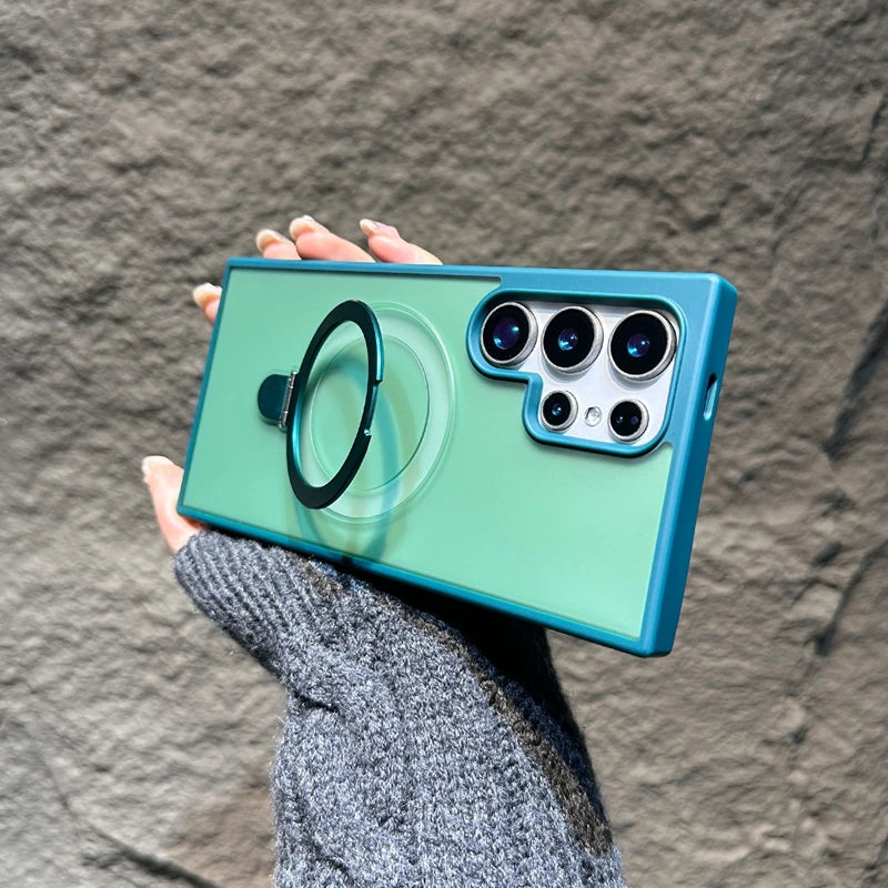 Luxury Rotate Grip Stand Magnetic Case for Samsung Galaxy