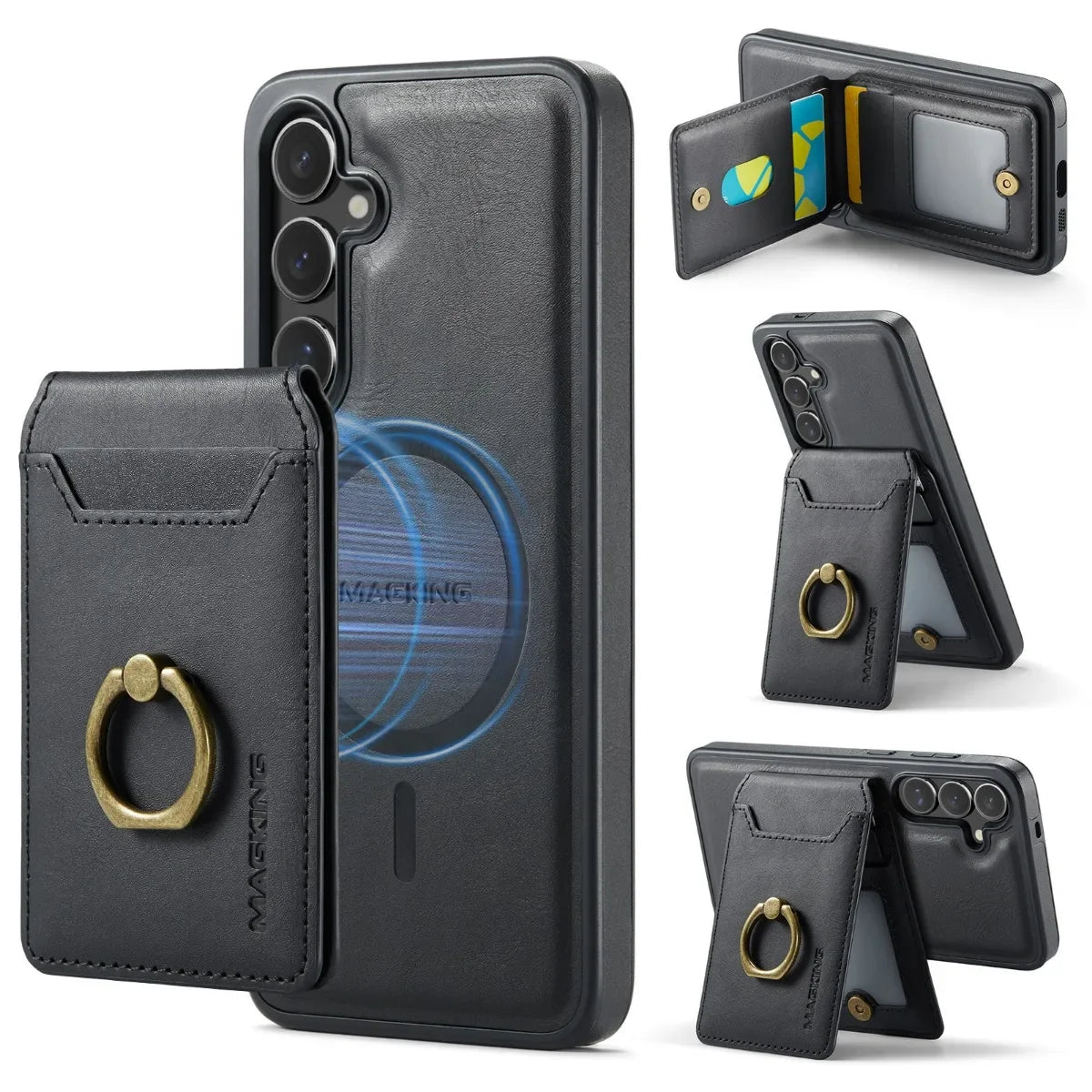 Magnetic Leather Phone Case with Card Holder for Samsung