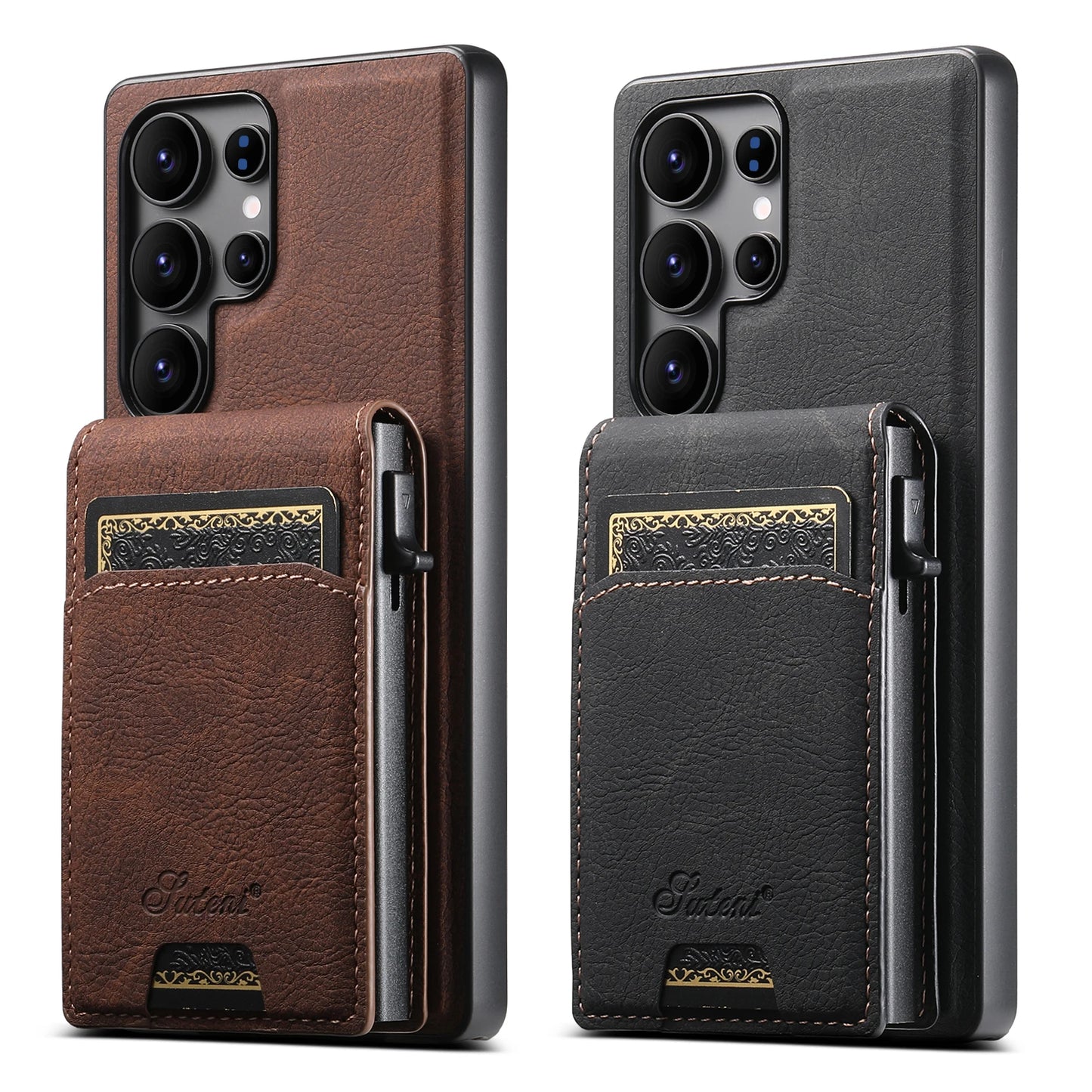 Luxury PU Leather Wallet Phone Case with Card Slot for Samsung