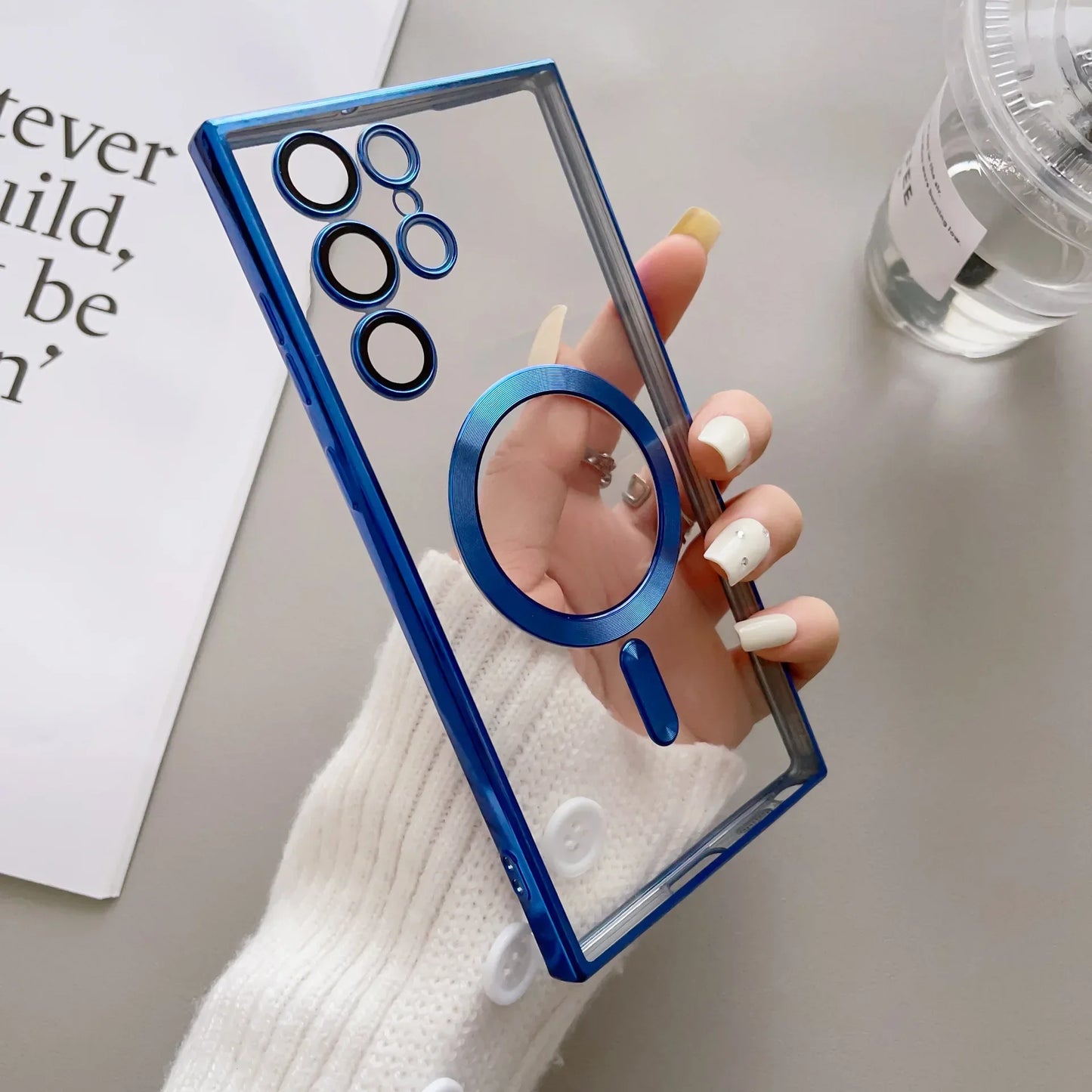 Transparent Plating Magsafe Case for Samsung Galaxy