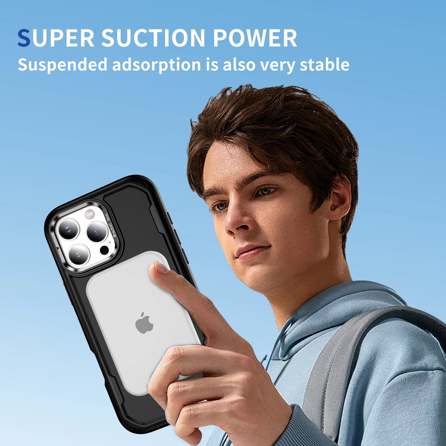 MagSafe Shockproof Leather Case for iPhone with Camera Guard