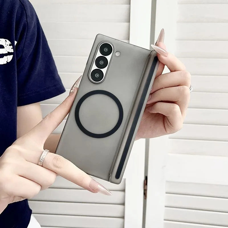 Magsafe Matte Magnetic Case with Hinge Protection for Galaxy Z Fold