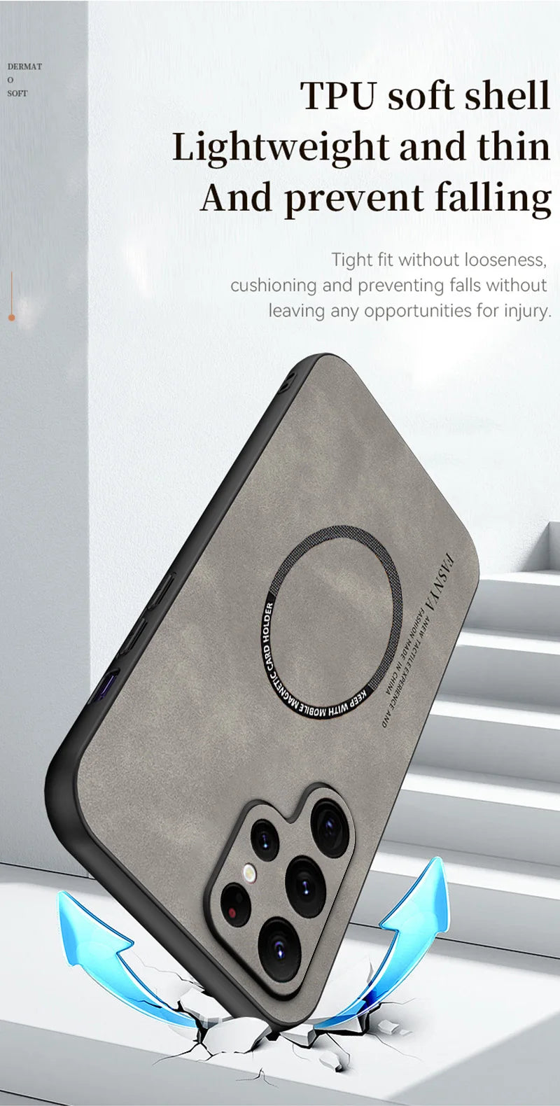 Magsafe Vintage Leather Case for Samsung Galaxy