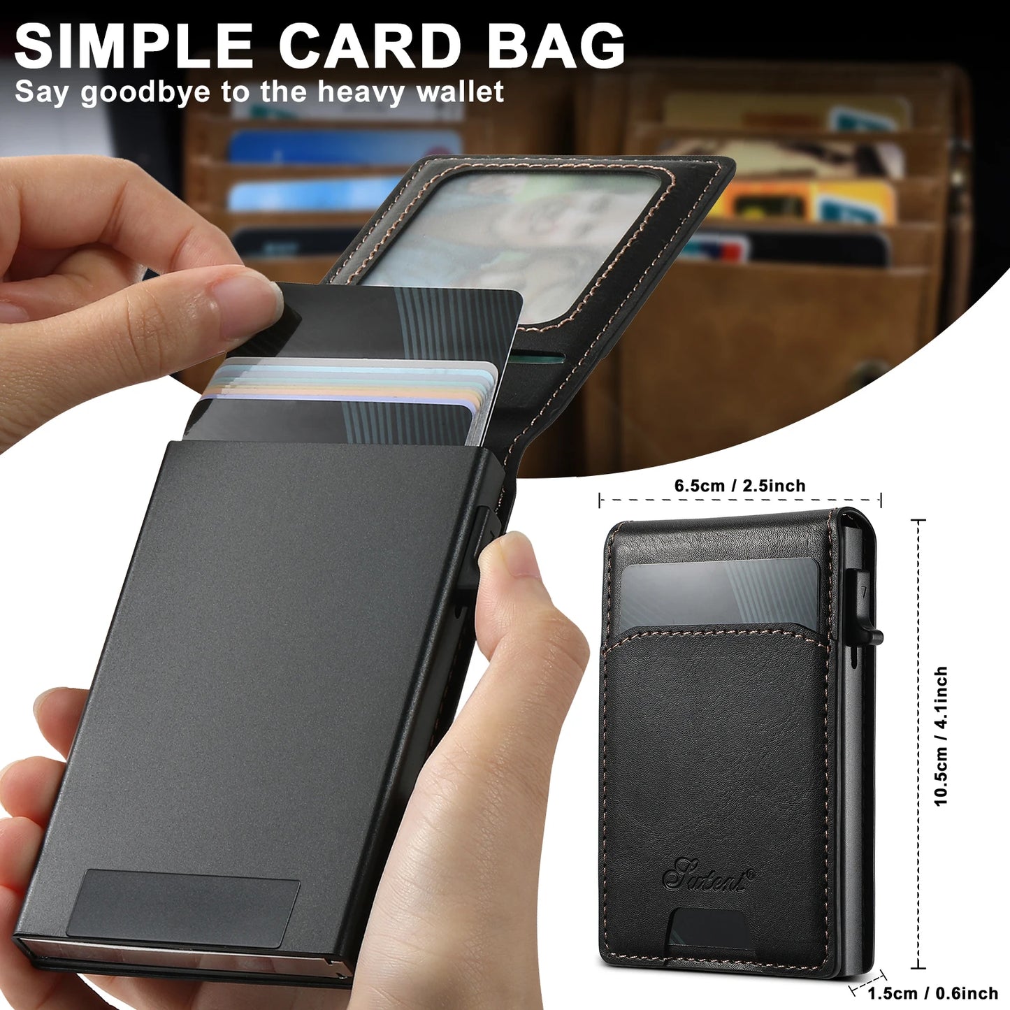 Luxury PU Leather Wallet Phone Case with Card Slot for Samsung