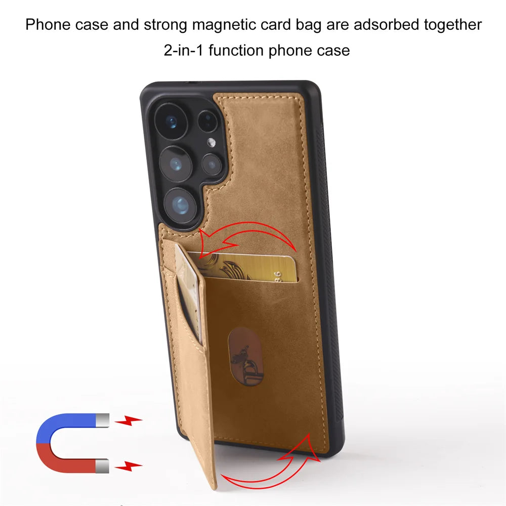 Luxury Leather Phone Case Cover for Samsung Galaxy Series