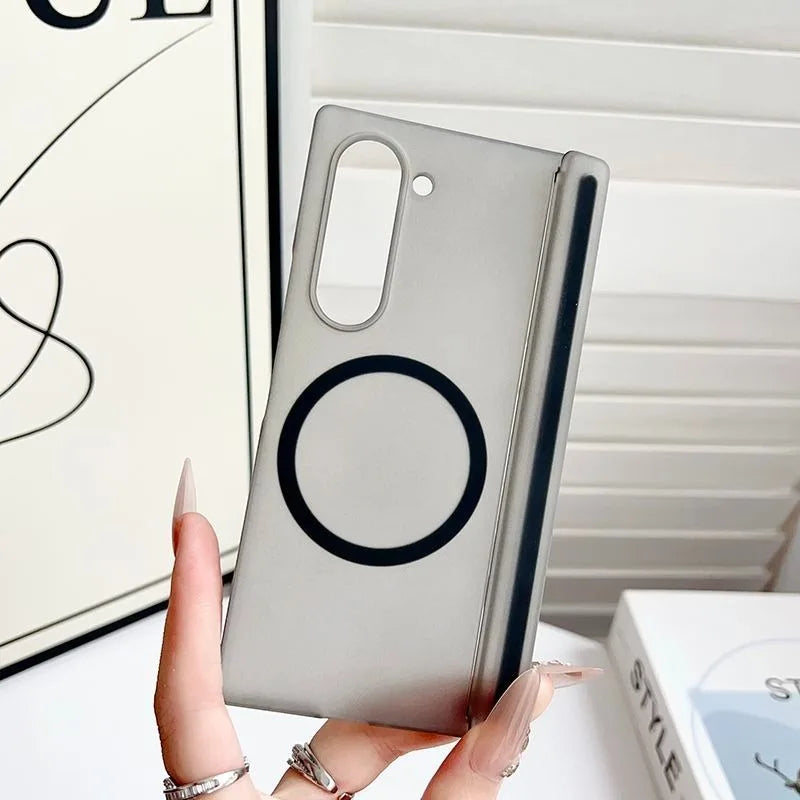 Magsafe Matte Magnetic Case with Hinge Protection for Galaxy Z Fold