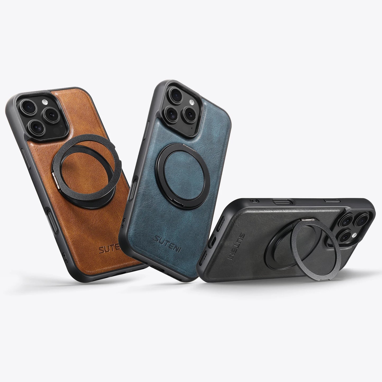 PU Leather Rotating Stand Case for iPhone