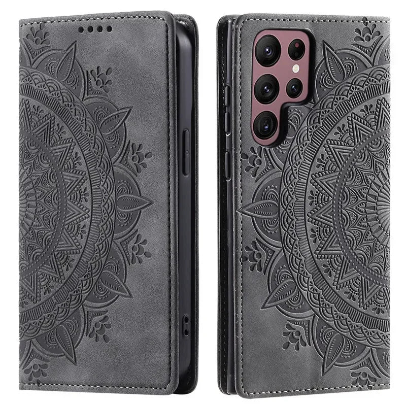 Magnetic Flip Leather Wallet Case for Samsung Galaxy