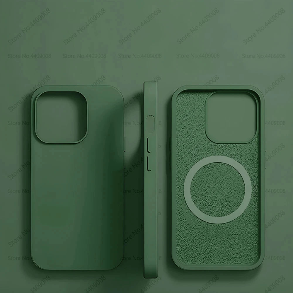 MagSafe Silicone Shockproof Case for iPhone with Wireless Charging
