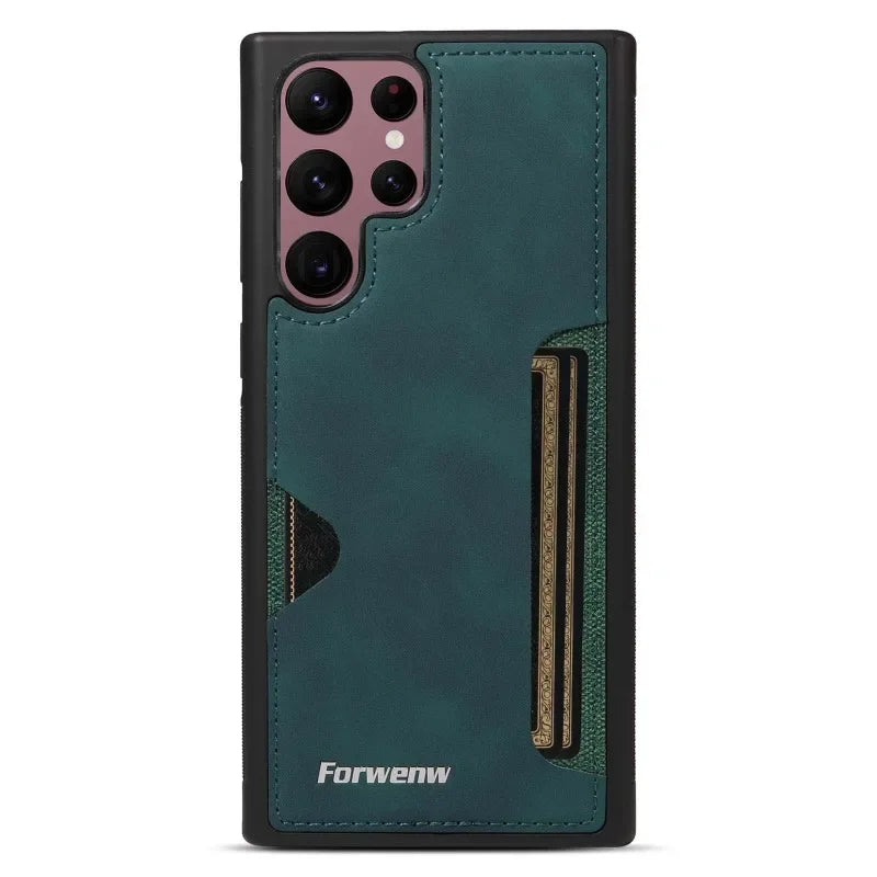 Retro Leather Card Slot Case for Samsung Galaxy Phones